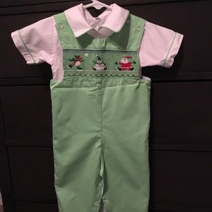 Infant boy Christmas outfit